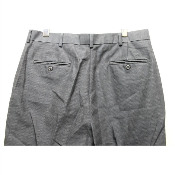Classic Flat Front Dockers Men Pants Black Chinos Plaid 34x30 100% Cotton Relax - Picture 6 of 11